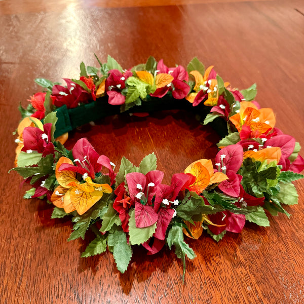 Bougainvillea Lei Po'o (Haku Lei)