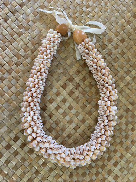 Kukui Nut Lei Necklace Hawaii Tan 32 inches | sunnybeachjewelry